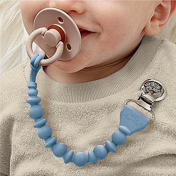 Sweetie Strap Pacifier Clip, Blue Bead