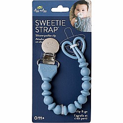 Sweetie Strap Pacifier Clip, Blue Bead