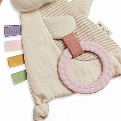 Bitzy Crinkle Sensory Crinkle Toy with Teether (Bunny)