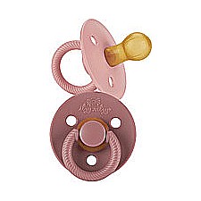 Itzy Soother - 2-Pack Natural Rubber Pacifiers (Blossom & Rosewood)