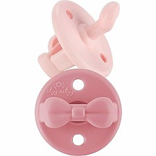 Sweetie Soother - 2-Pack Orthodontic Silicone Pacifiers (Ballet Slipper & Primrose 0-6M)