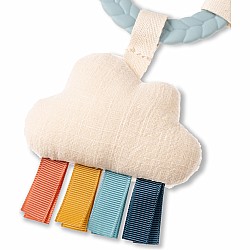 Bitzy Busy Ring Teething Activity Toy, Neutral Rainbow