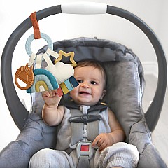 Bitzy Busy Ring™ - Teething Activity Toy (Neutral Rainbow)