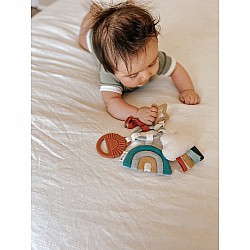 Bitzy Busy Ring Teething Activity Toy, Neutral Rainbow