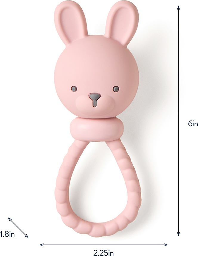 Sweetie Rattle™ - Silicone Rattle with Jingle Sound (Bunny)