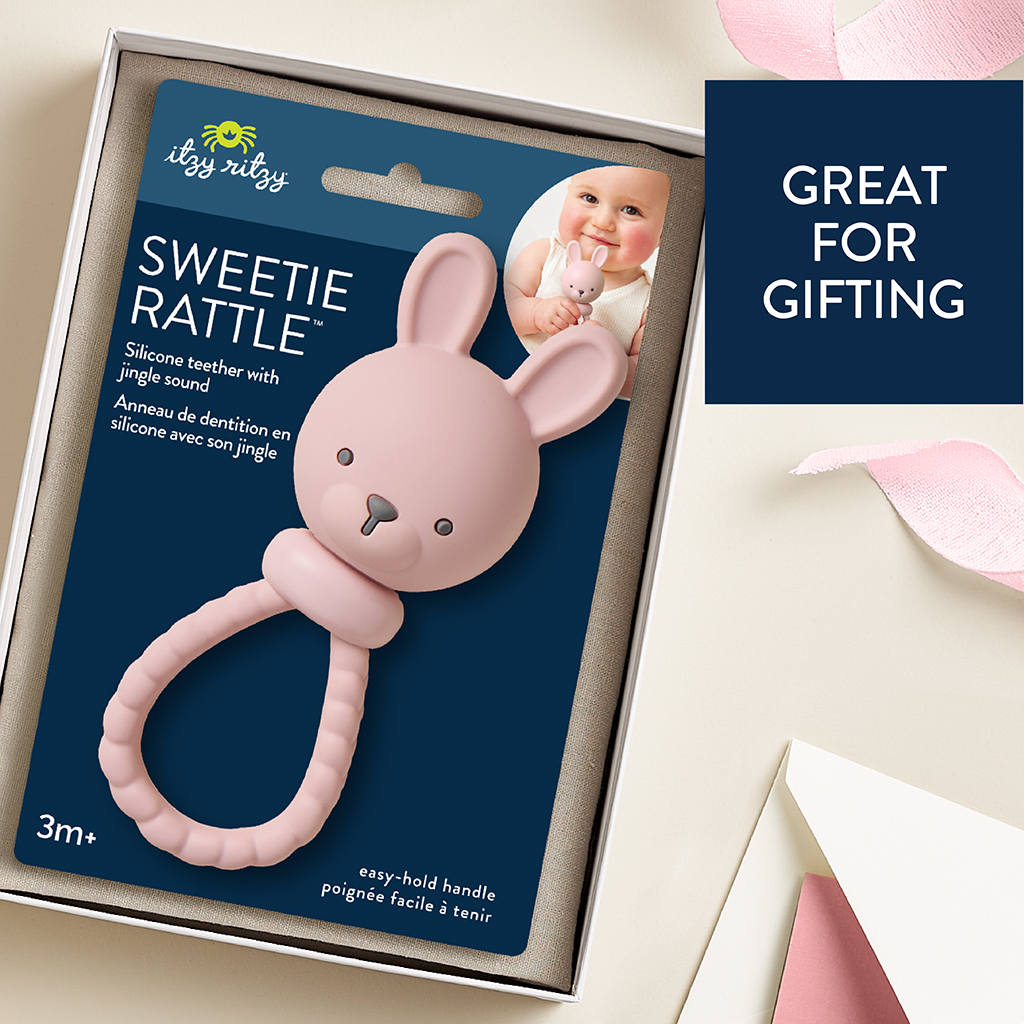 Sweetie Rattle™ - Silicone Rattle with Jingle Sound (Bunny)