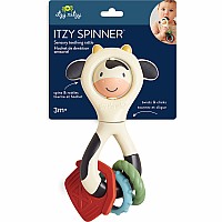 Itzy Spinner - Sensory Teething Rattle (Cow)