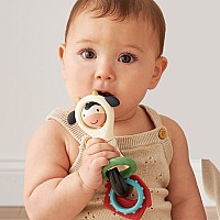Itzy Spinner - Sensory Teething Rattle (Cow)