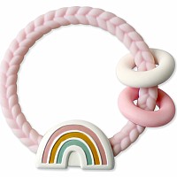 Rainbow Silicone Teether with Rattle