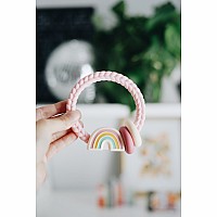 Rainbow Silicone Teether with Rattle