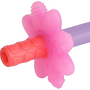 Teensy Tubes™ - Silicone Teething Chew Tube (Pink Rainbow)