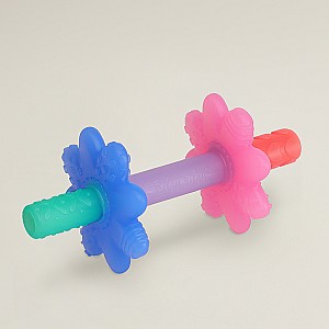 Teensy Tubes™ - Silicone Teething Chew Tube (Pink Rainbow)