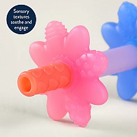 Teensy Tubes - Silicone Teething Chew Tube (Pink Rainbow)
