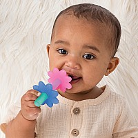 Teensy Tubes - Silicone Teething Chew Tube (Pink Rainbow)