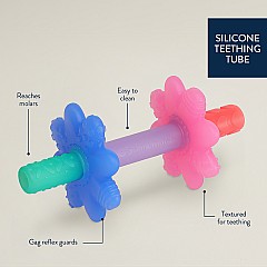 Teensy Tubes™ - Silicone Teething Chew Tube (Pink Rainbow)