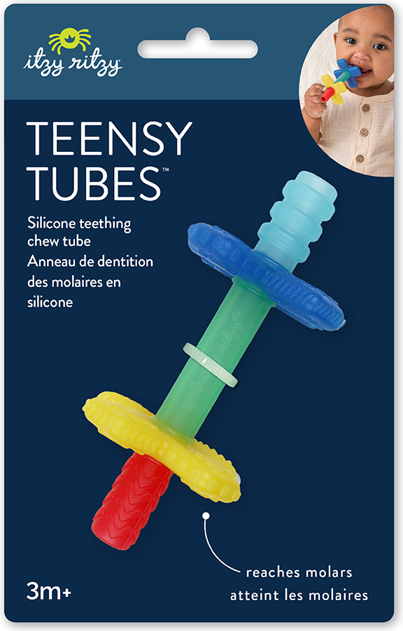 Teensy Tubes™ - Silicone Teething Chew Tube (Rainbow)