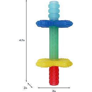 Teensy Tubes™ - Silicone Teething Chew Tube (Rainbow)