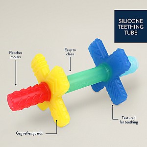Teensy Tubes™ - Silicone Teething Chew Tube (Rainbow)