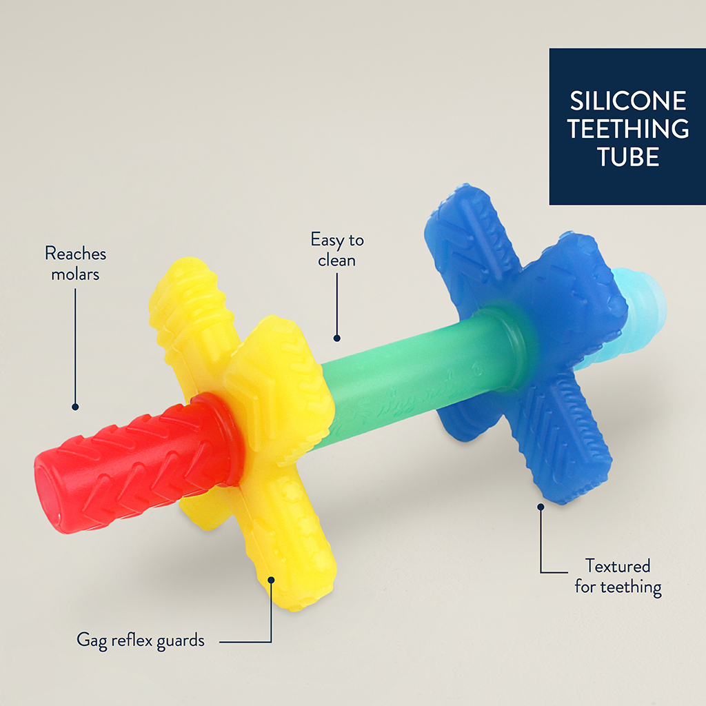 Teensy Tubes™ - Silicone Teething Chew Tube (Rainbow)