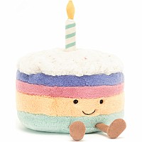 JellyCat Amuseable Rainbow Birthday Cake