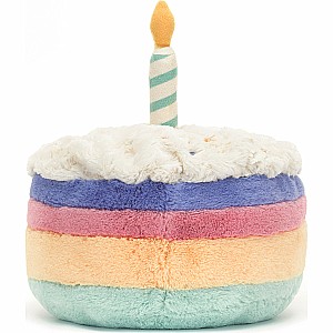 Amuseable Rainbow Birthday Cake
