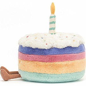 Amuseable Rainbow Birthday Cake