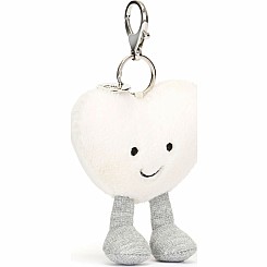 Amuseables Cream Heart Bag Charm