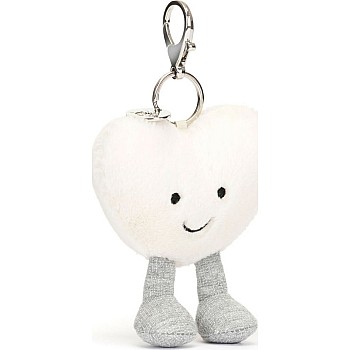 Amuseables Cream Heart Bag Charm