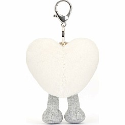 Amuseables Cream Heart Bag Charm