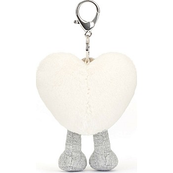 Amuseables Cream Heart Bag Charm