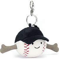 JellyCat Amuseables Sports Baseball Bag Charm