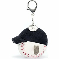 JellyCat Amuseables Sports Baseball Bag Charm