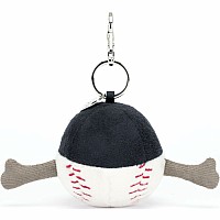 JellyCat Amuseables Sports Baseball Bag Charm