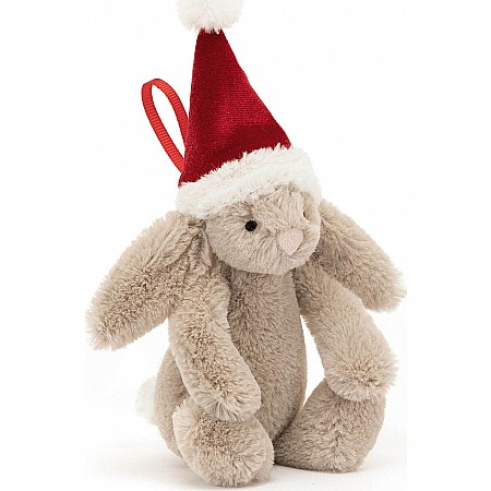 Bashful Christmas Bunny Decoration