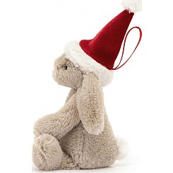 Bashful Christmas Bunny Decoration