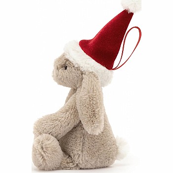 Bashful Christmas Bunny Decoration