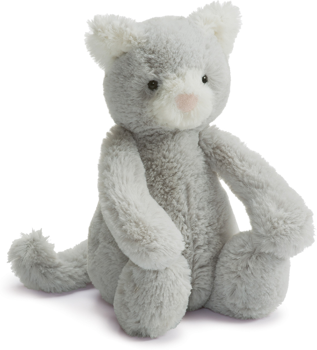 Bashful Grey Kitty Small 7 inch - Grandrabbit's Toys in Boulder, Colorado