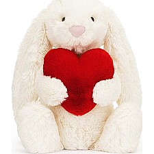 Medium Bashful Red Heart Bunny