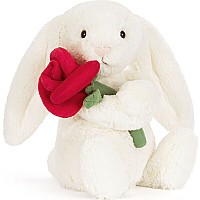 Cream Bunny with Rose