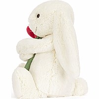 Cream Bunny with Rose