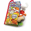 Jellycat Fluffy Tails Book activity crinkle fabric liftable flap
