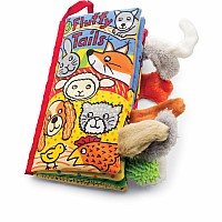 Jellycat Fluffy Tails Book activity crinkle fabric liftable flap