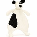 Jellycat Bashful Black and Cream Puppy Comforter