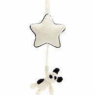 Bashful Black and Cream Puppy Musical Pull