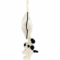 Bashful Black and Cream Puppy Musical Pull