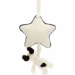 Bashful Black and Cream Puppy Musical Pull