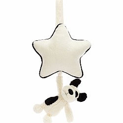 Bashful Black and Cream Puppy Musical Pull