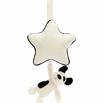 Bashful Black and Cream Puppy Musical Pull