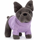 French Bulldog with Purple Sweater - Jellycat