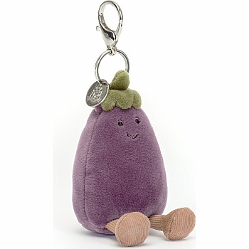 Vivacious Eggplant Bag Charm